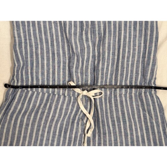 Enza Costa Blue and White Striped Jumpsuit - Picture 11 of 13